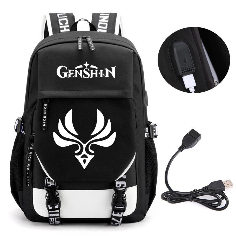 3-delige Schoolrugzakset voor Studenten Grote Capaciteit Oxford Stof Schooltas met Schouderband en Etui Backpack