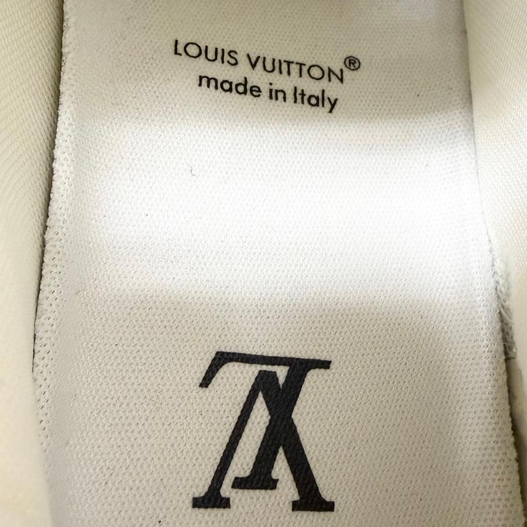 Great LOUIS VUITTON Low Cut Sneakers LV Skate Line Monogram Flower Marine Used