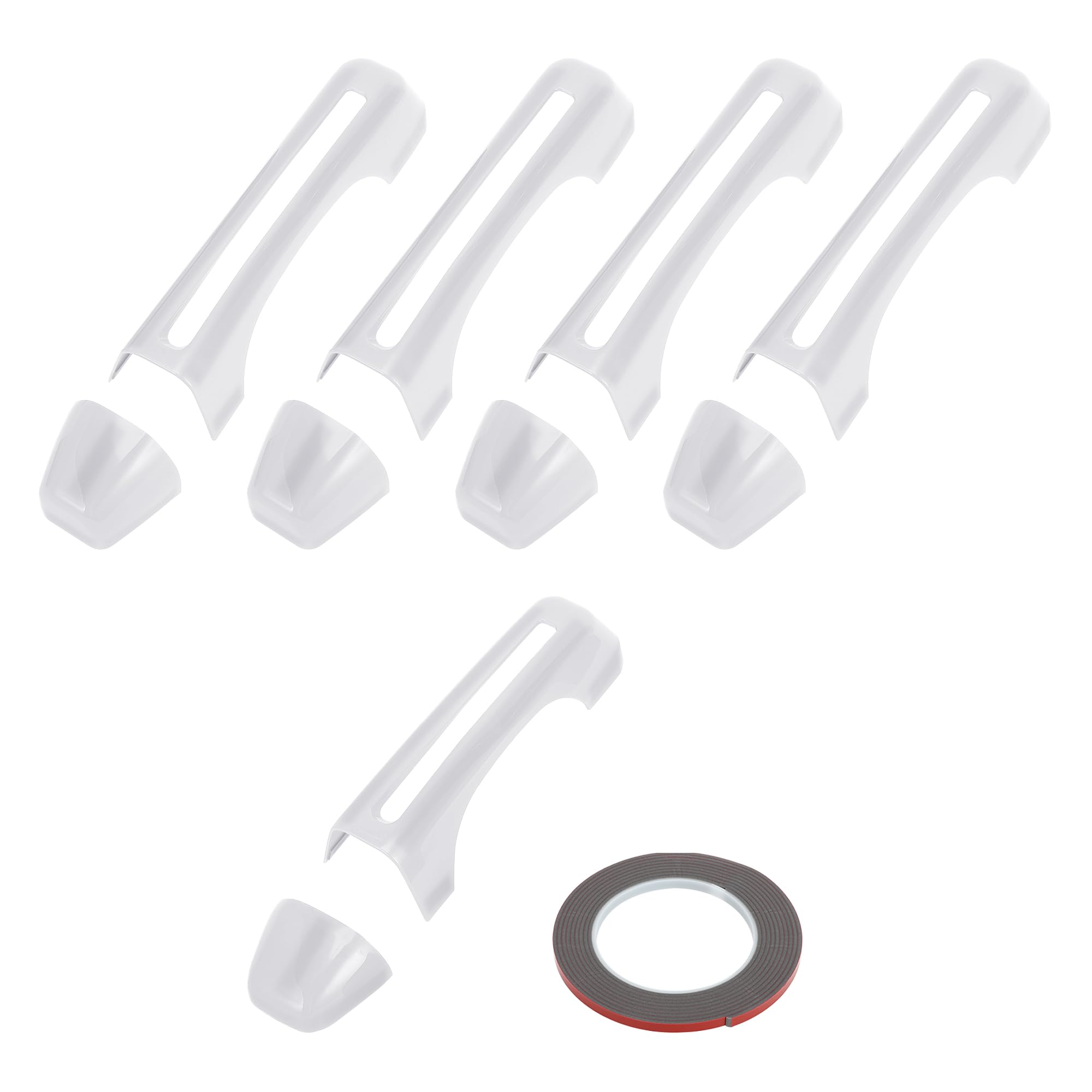 

HOPESPANNER White Door Handle and Tailgate Handle Cover Set for Jeep Wrangler JL JLU Exterior Decorative ABS 1 Set 2018-2022, Trim, Material,