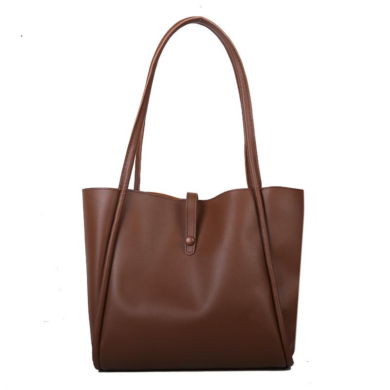 Solid Color Mother and Child Bag 2025 New Women's Bag Simple Portable Tote Bag Large Capacity Spring Fashion Shoulder Bag
