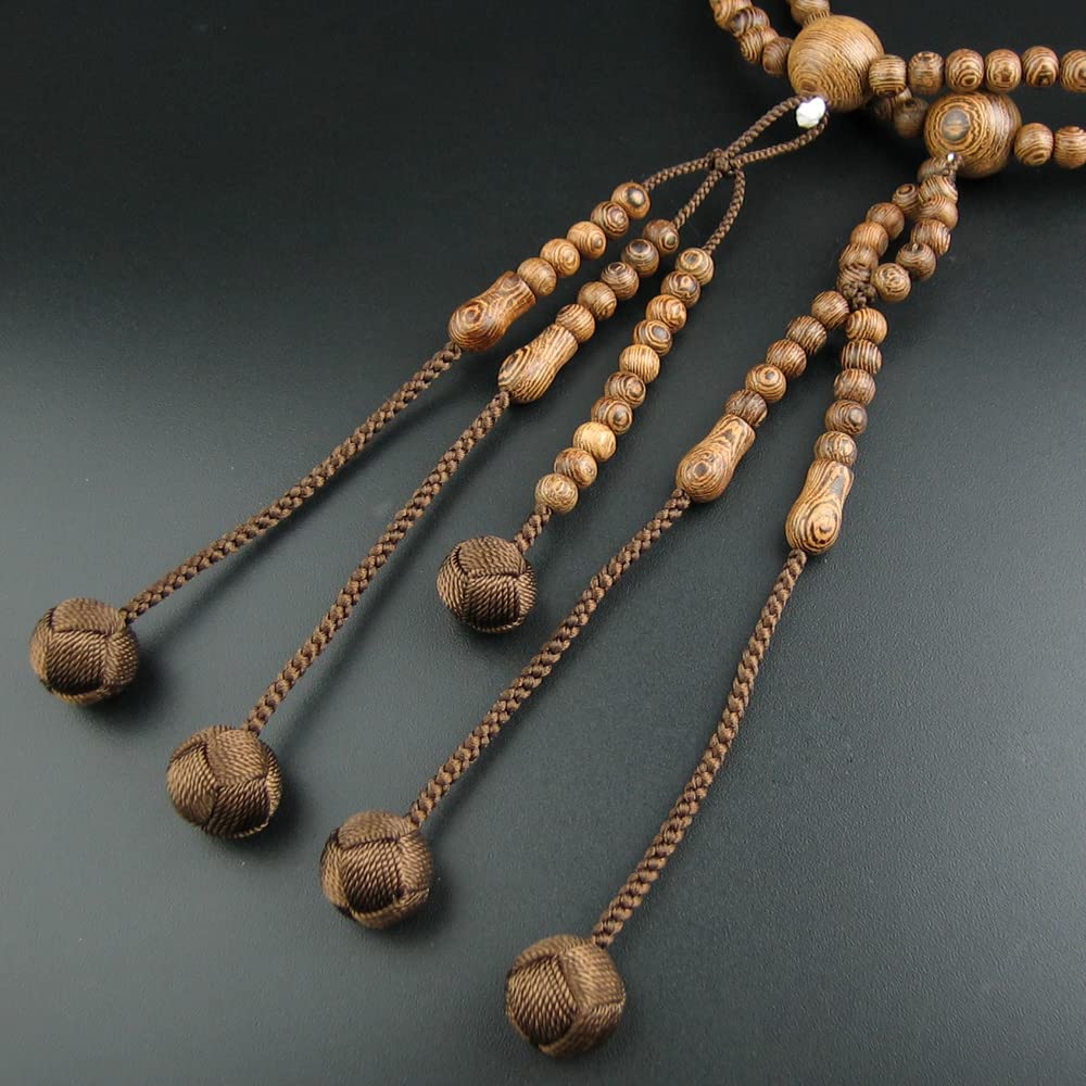 Cuentas de Oración Budistas Myorenka para el Budismo Nichiren, para Hombres y Mujeres, 108 Cuentas, Madera de Hierro, Tagaya, Borla Brahma, Cuentas de Oración Budistas, Budista