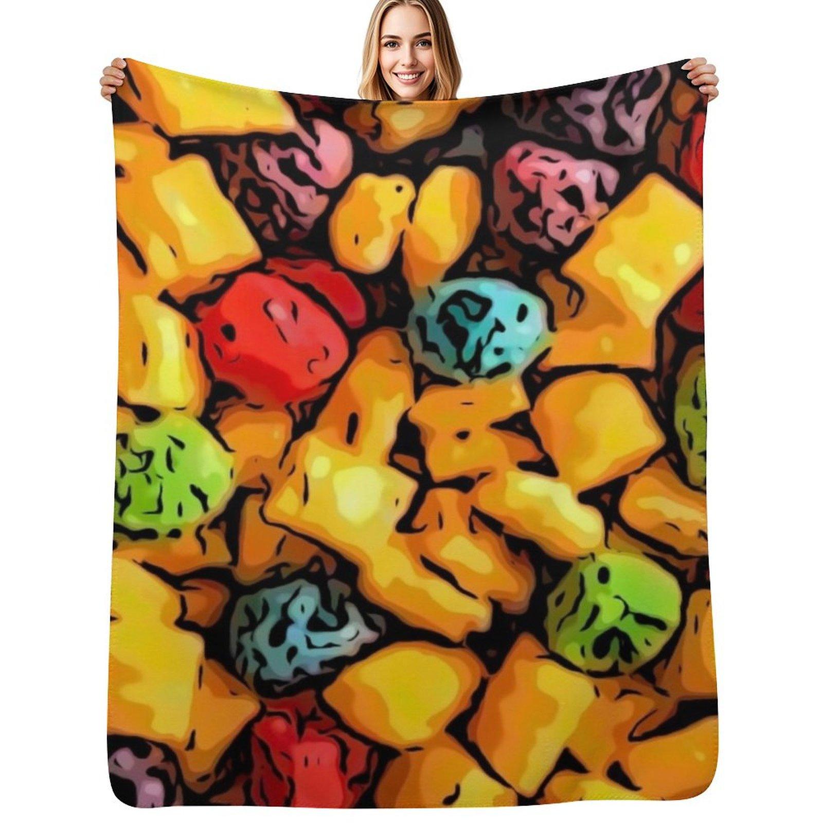 

Captains Crunch Cereal Pattern Throw Blanket Outdoor Soft Blanket for Picnic Beach Camping 102x76cm(40x30in)