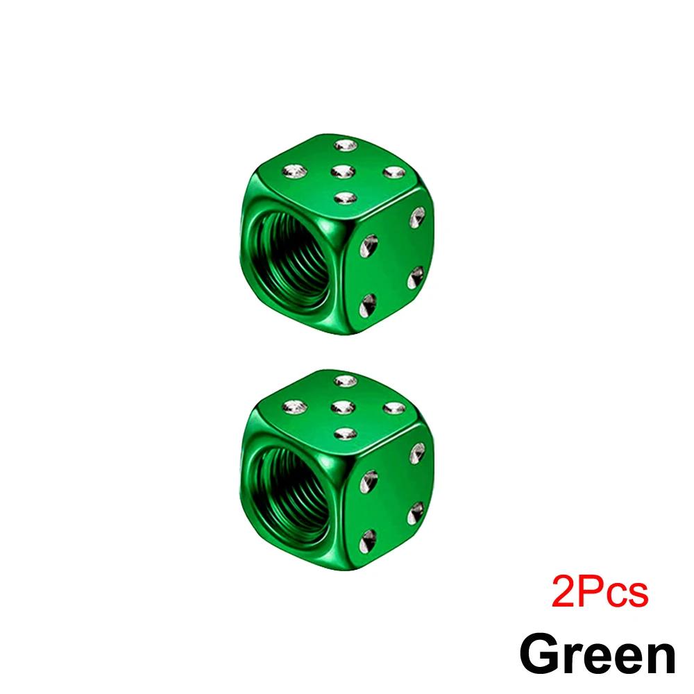 BFR1 DSYCAR 2/8Pcs Aluminum Tire Valve Caps Dice Wheel Stem Tyre Tire Wheel Stem Air Valve Dust Cover for Car Truck Motocycle Bike