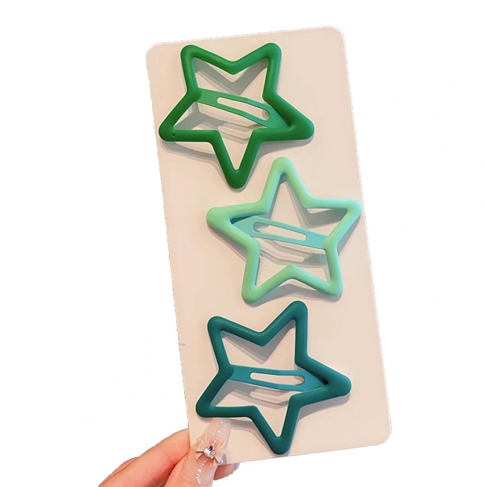 3Pcs Children'S Pentagram Broken Hair Clip, Girls' Hair Without Injury Side Bangs Clip, Versatile Headpiece Hair Clip On The Back Of The Head