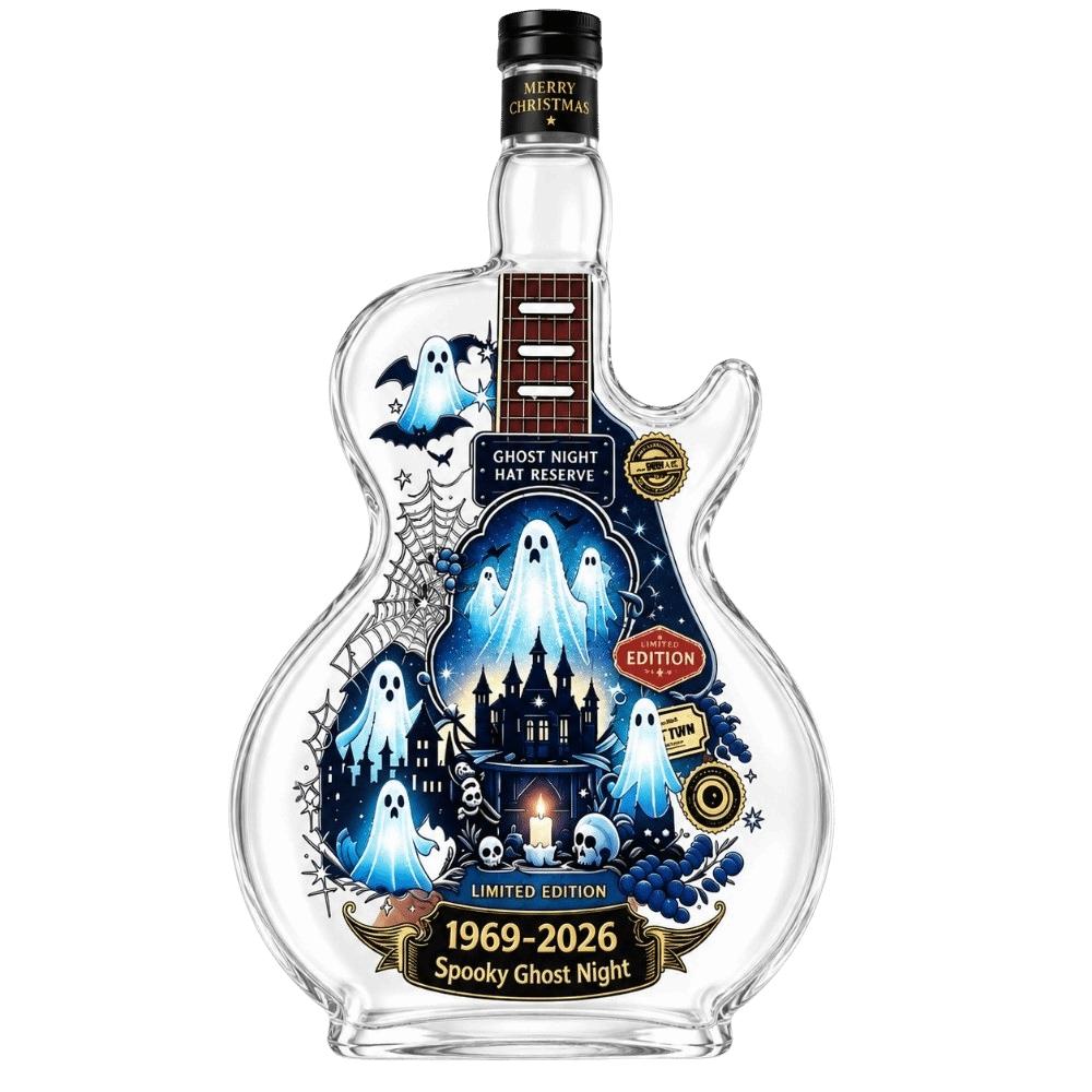 Pumpkin Guitar Liquor Storage Bottle Ghost Empty Wine Bottle Clear Glass Bottle Halloween Holiday