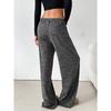 Women's Clothing, New Styles, Casual Pants, Striped, Solid Color, Elastic, Drawstring, Cotton, Straight Leg Pants