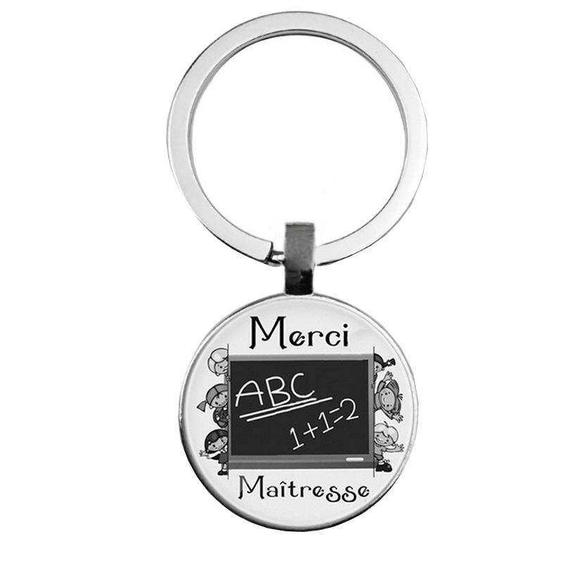 Keychain Accessories Pendant Floral Thanksgiving Text Good Friends Retro Personalized Keychain Gift Pendant