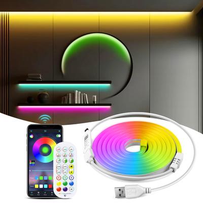 Bluetooth Smart LED Streifen Licht 5V Neon Zeichen RGB Neon Licht USB Band LED chambre Für Küche Weihnachten Hintergrundbeleuchtung lampe Dekoration
