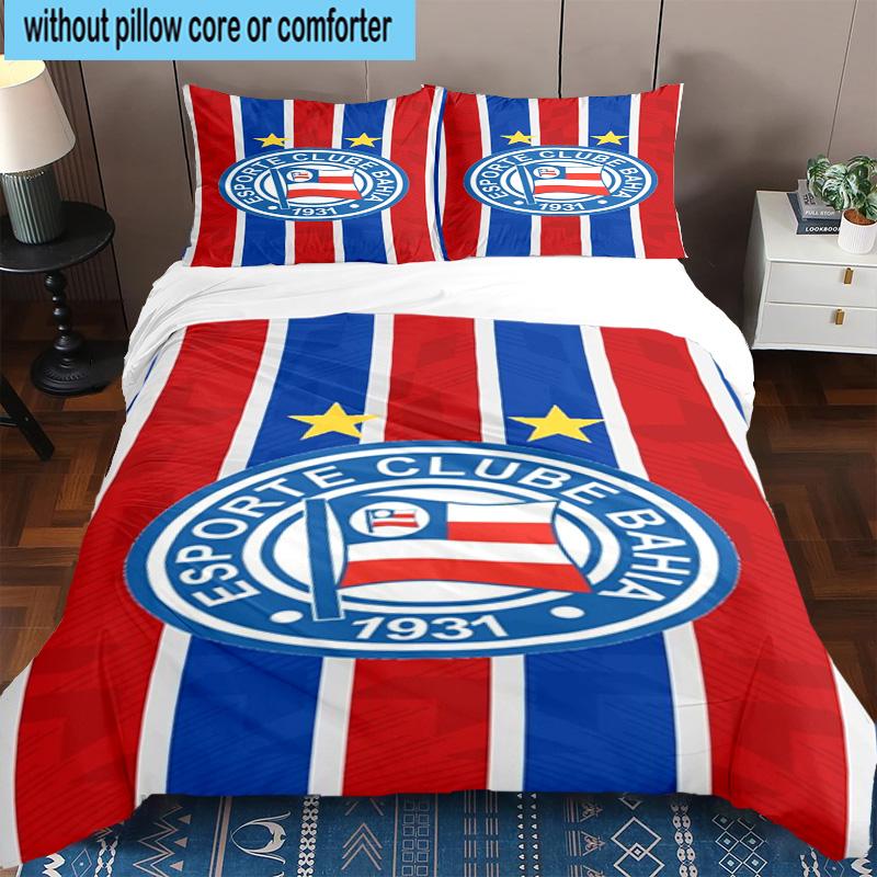 3PCS Football Club Emblem 3pcs Bedding,Including 3PCS Duvet Cover And 2pcs Pillowcases Perfect for Christmas,Ideal for Bedroom, Dormitory