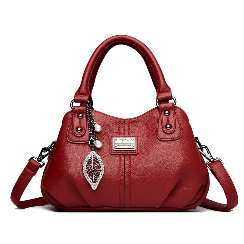 High Quality Soft Leather Purse Fashion Women Shoulder Messenger Bag Multi-pocket Wear-resistant Bag Luxury Ladies Handbag