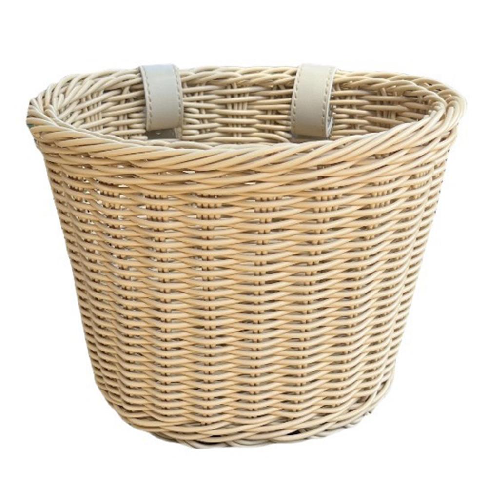 Front Handlebar Bicycle Basket Adjustable Traditional Bicycle Basket Multifunction Hand Woven Bike Basket for Kids Children Bike