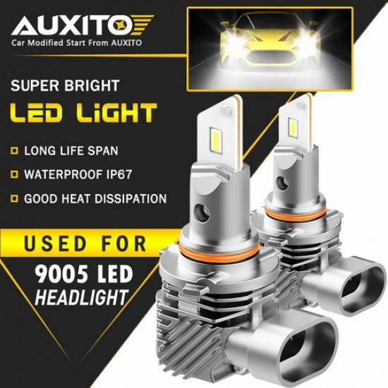 Auxito 9005 Combo LED Headlight 400W 30000LM High/Low Beam 6000K Bulbs Kit Q10EA