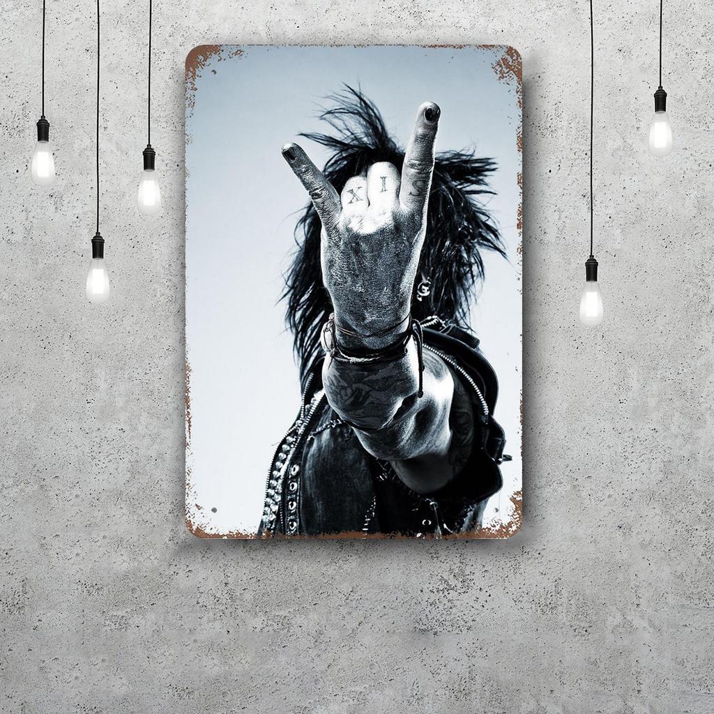 Nikki Sixx Vintage Tin Sign Home Decor Wall Decor Art Wall Mural Room Decoration Decor Retro Metal Sign Plate Bar Posters
