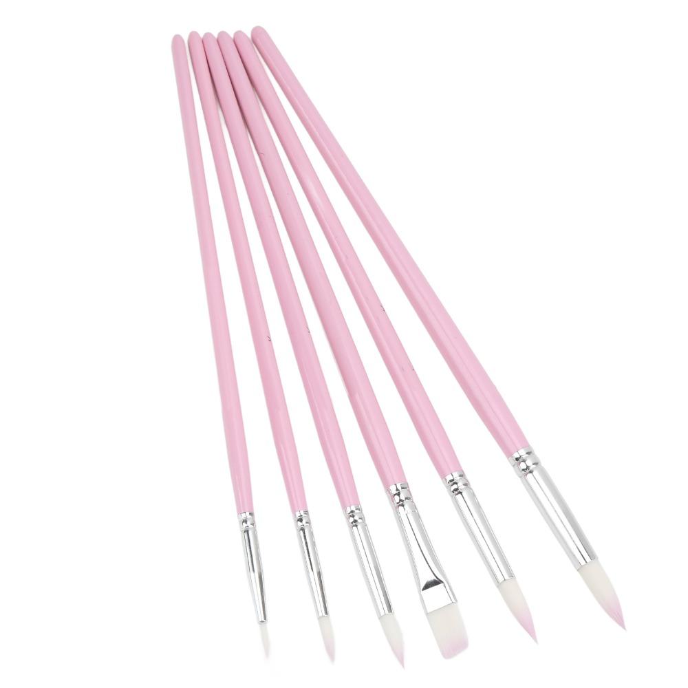 6pcs Professional Acrylic Paint Brush Set Clay Sculpting Tool Set For Watercolor Painting