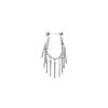 European And American Tassel Long Earrings Exaggerated Hip-Hop Nightclub Muse Earrings Unique Shining Metal Chain Waterfall Earrings