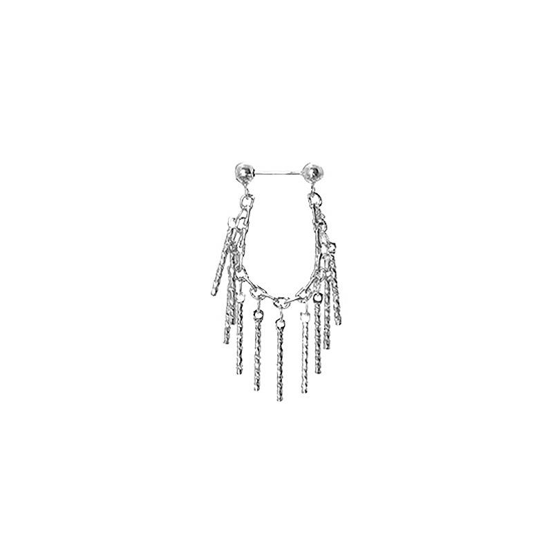European And American Tassel Long Earrings Exaggerated Hip-Hop Nightclub Muse Earrings Unique Shining Metal Chain Waterfall Earrings