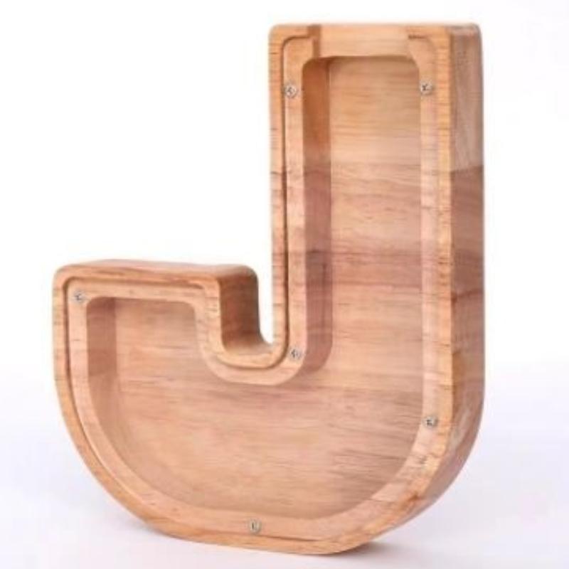 Wooden Letters Piggy Bank DIY Creativity Coin Banknotes Children's Money Box Funny Money Organizer Storage Box Home Decors