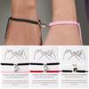 2Pcs/Set Magnetic Heart Attract Couples Love Bracelets For Women Men Handmade Braided Rope Adjustable Wristband Bracelet Jewelry