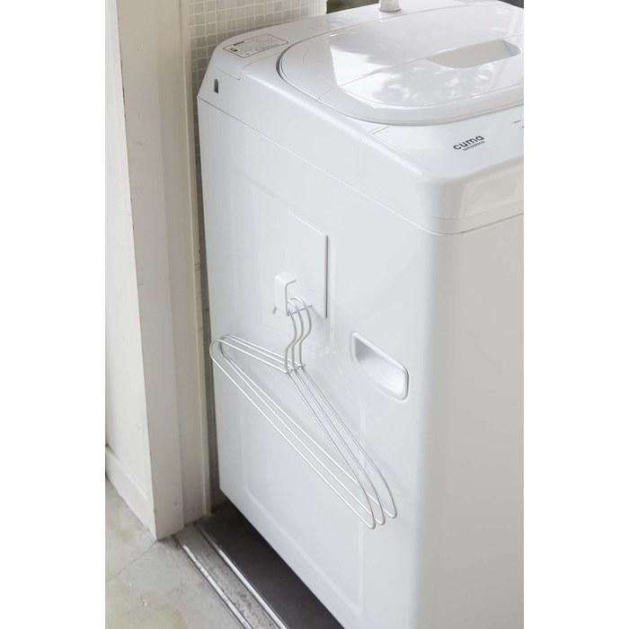 Yamazaki Magnetic Laundry Basket Holder White, Approx. W8 x D4.3 x H12cm, Tower Series