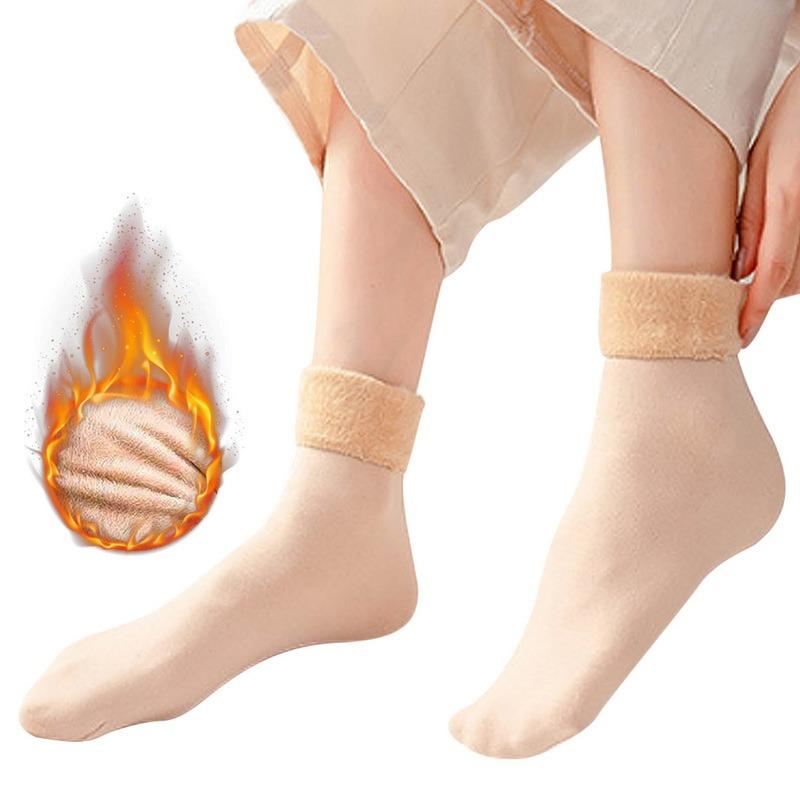 Indoor Winter Floor Socks Women Men Slippers Socks Home Bedroom Sleeping Socks Non-Slip Knitted Fleece Warm Carpet Couple Socks