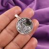 Green Tourmaline Gemstone 925 Sterling Silver Jewelry Round Boho Pendant 1.29'' CP-39-15