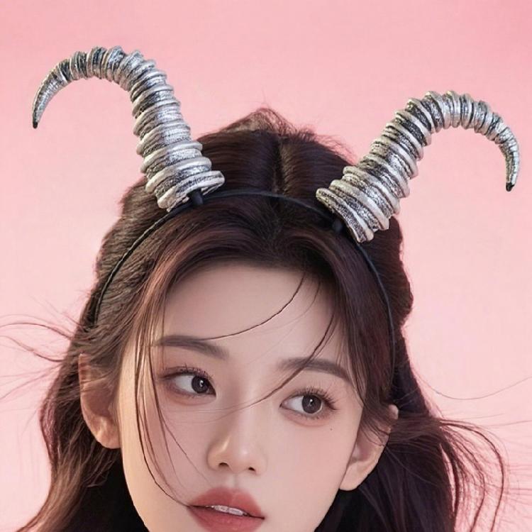 Unisex Plastic Devil Horn Headwear Practical Party Accessory Halloween Headbands Suitable For Costume Parties Daily Fun