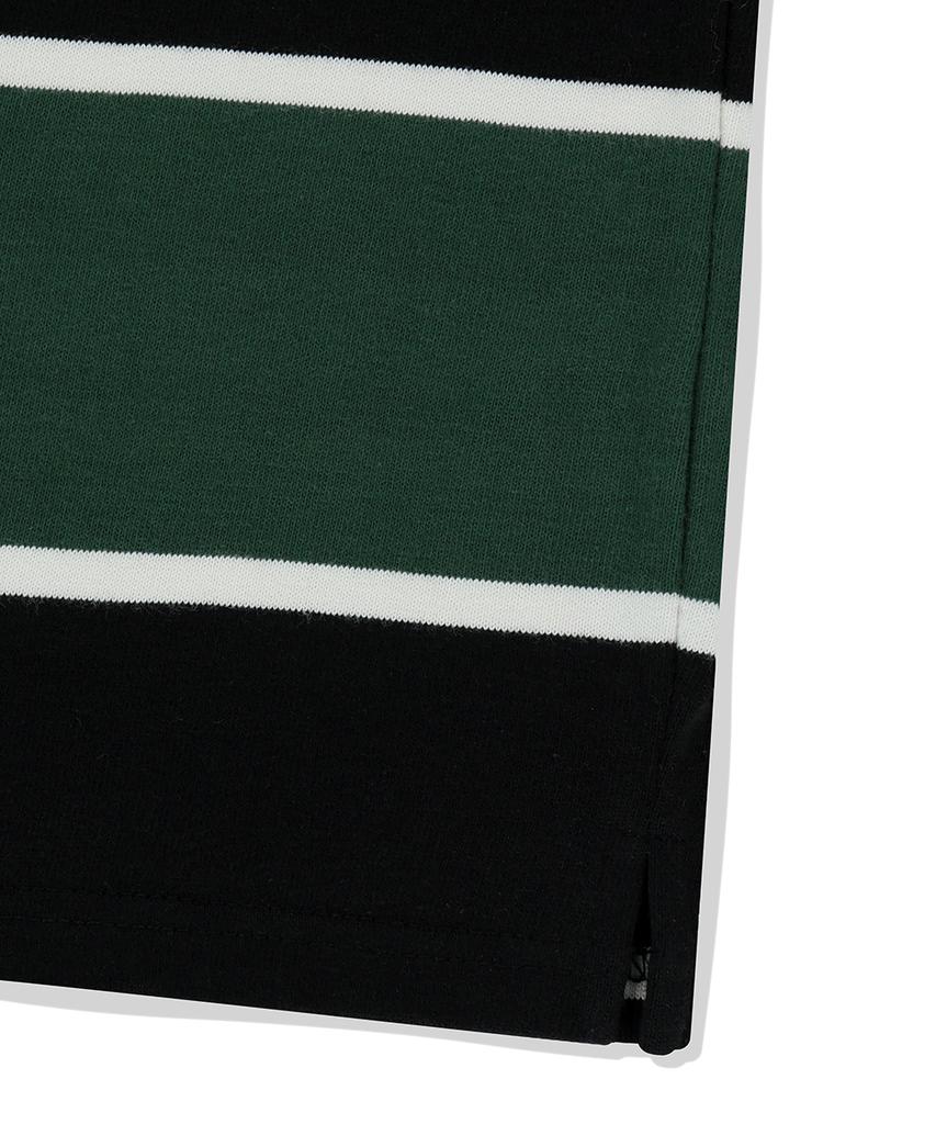 MAHAGRID Stripe Rugby Shirt Green(Mg2Fsmm550A)