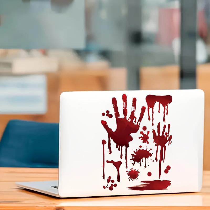 1 sheet Halloween Blood Splatter Vinyl Decal- Self-Adhesive, Glossy Finish, Irregular Shape, Cartoon Theme, Car Accessories