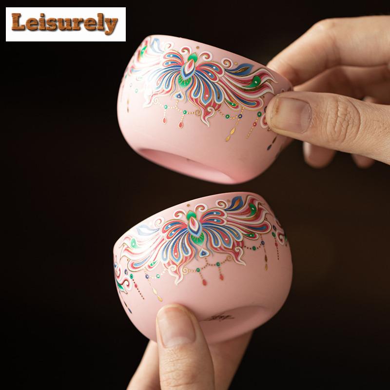 Rosa Lila Ton Schmetterlingsmuster Teegeschirr Komplettes Set Luxuriöses Teezeremonie Set Teekanne Und Teetasse Set Cafés Zubehör Handwerksgeschenk