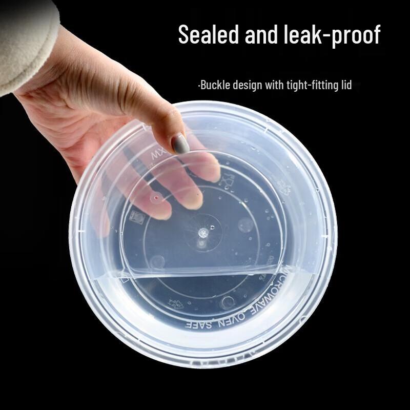 Fangcao 1200ml Disposable Plastic Bowls (50 Pcs)