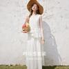Fragrant Shadow White Moonlight Sleeveless Set Skirt for Women, 2026 Summer New Style, Light People Wear, Two Piece Set of Lyocell Half Skirt