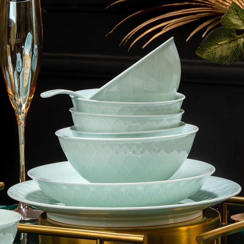 Jingdezhen Yingqing Celadon Dinnerware Set