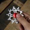 Multi Functional 23 in One Fingertip Gyro Decompression Toy Snowflake Wrench Portable Outdoor Combination Maintenance Tool