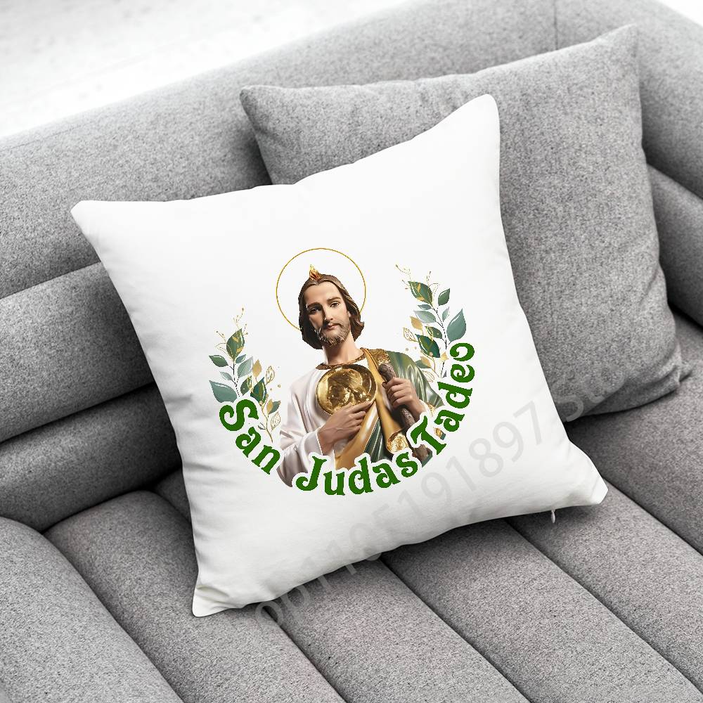 Marble San Judas Tadeo Throw Pillow Case For 55x55cm 40x40cm 45x45cm 50x50cm 30x30cm Square Office Pillowship Cover