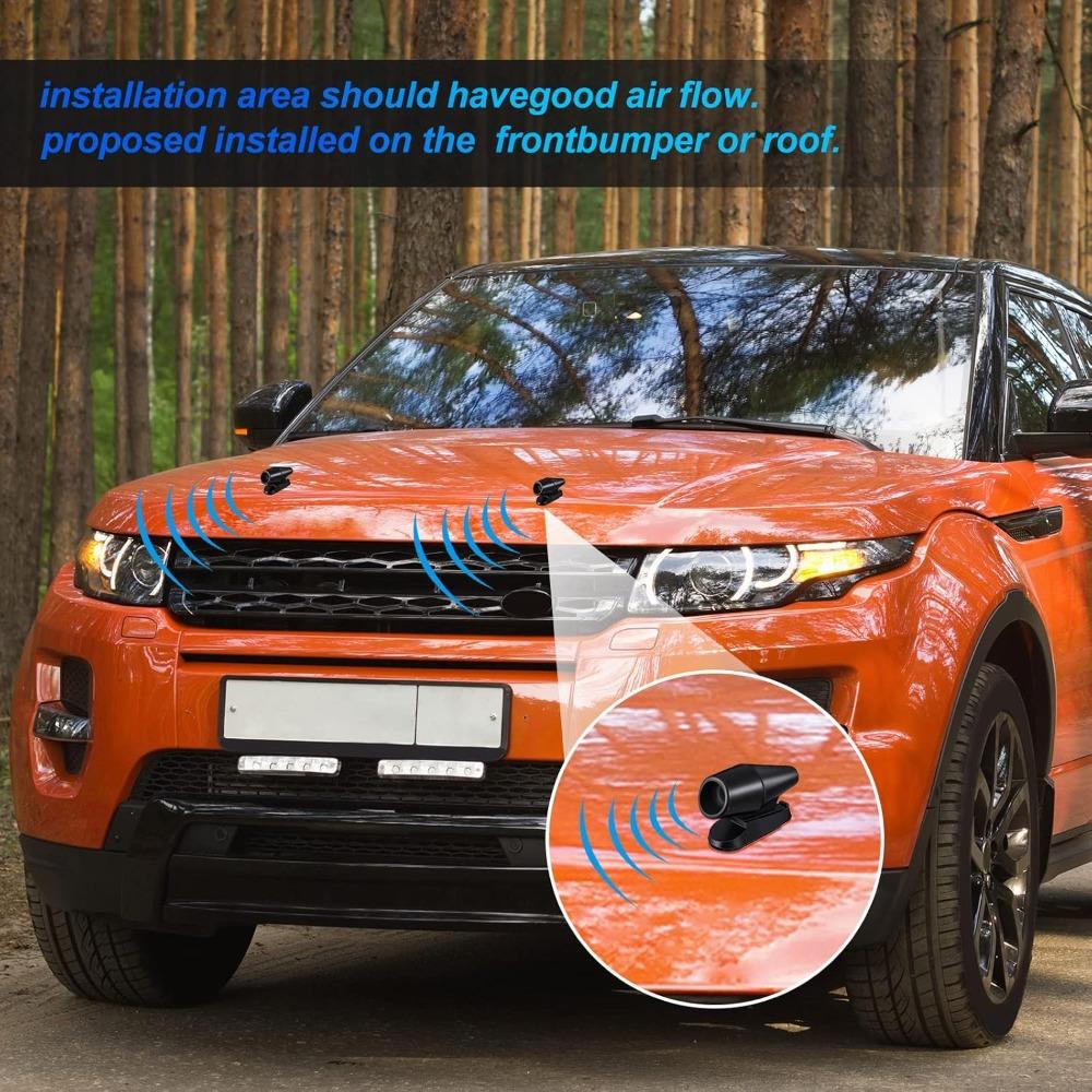 Anti Collision Siren Deer Repeller Wildlife Warn Device For Vehicle Animal Warn Whistles Waterproof Resistant Easy Install