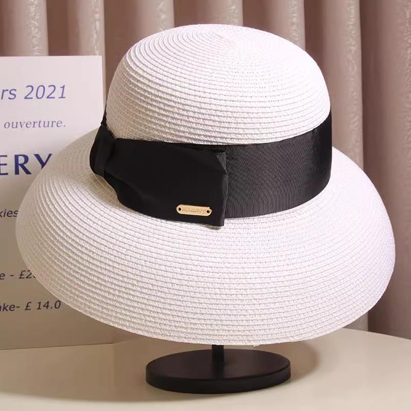 Straw Hat Summer Big Brim UV Protection Sun Hat Outdoor Outing Vacation Beach Sun Hat