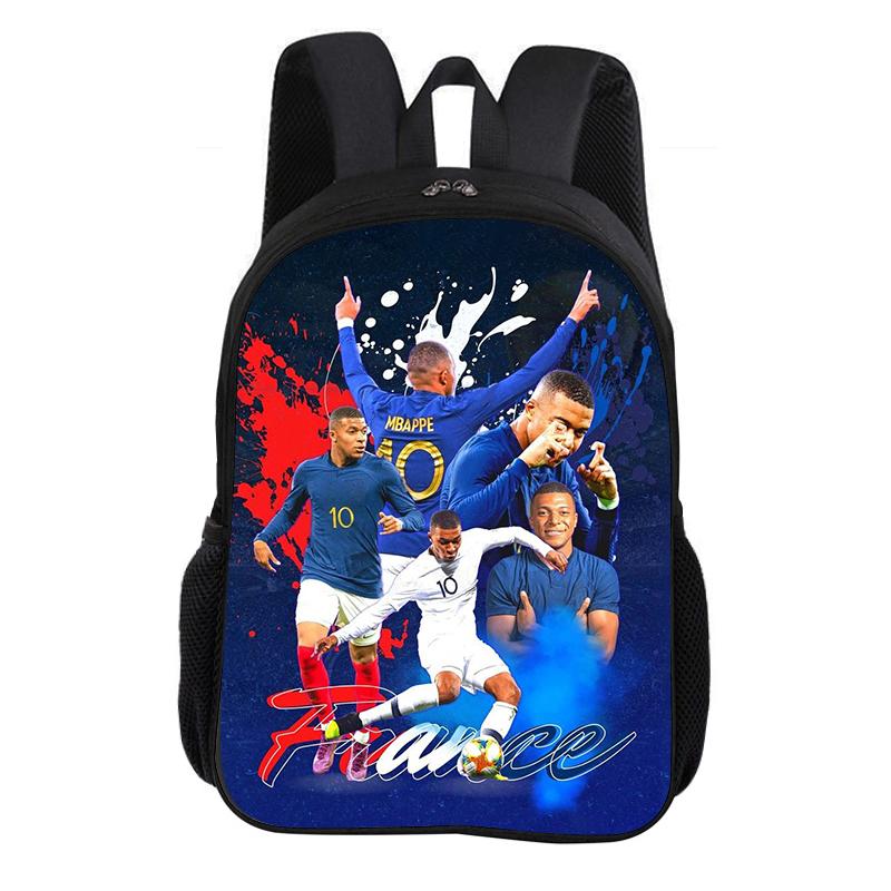 M-Mbappe Tornister Szkolny Gwiazda Piłki Nożnej Plecak Dziecięcy Plecak Plecak Modny Tornister Piłkarski Sportowy Plecak Prezent dla Dzieci