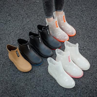 Fashion Waterproof Shoes Rain Shoes Women's New Couple Outdoor Non-slip Rain Boots Student Short Water Boots Rubber Shoes