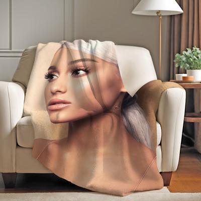 Singer A-Ariana-G-Grande Blanket Warm And Soft Suitable For Bedroom Living Room Sofa Bed Office Travel Camping
