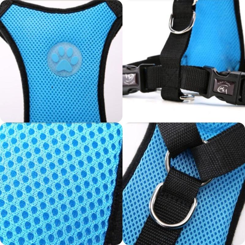 Breathable Mesh Dog Harness Car Automotive Seat Safety Dog Chest Straps Outdoor Training Adjustable Straps Pet Leash With