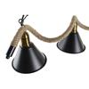 Plafonnier - Suspension Naturelle Noir Métal - 50W - 3 Ampoules - Dimensions 85x18x20 cm
