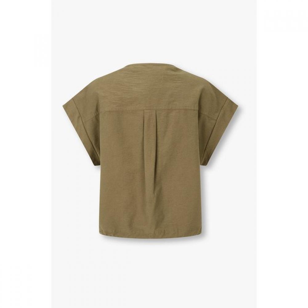 Vov Front Ruffle Round Neck Jacket 7156210008