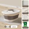 Foldable Portable Foot Bath Basin - Insulated and Over-Calf Design for Home Spa.