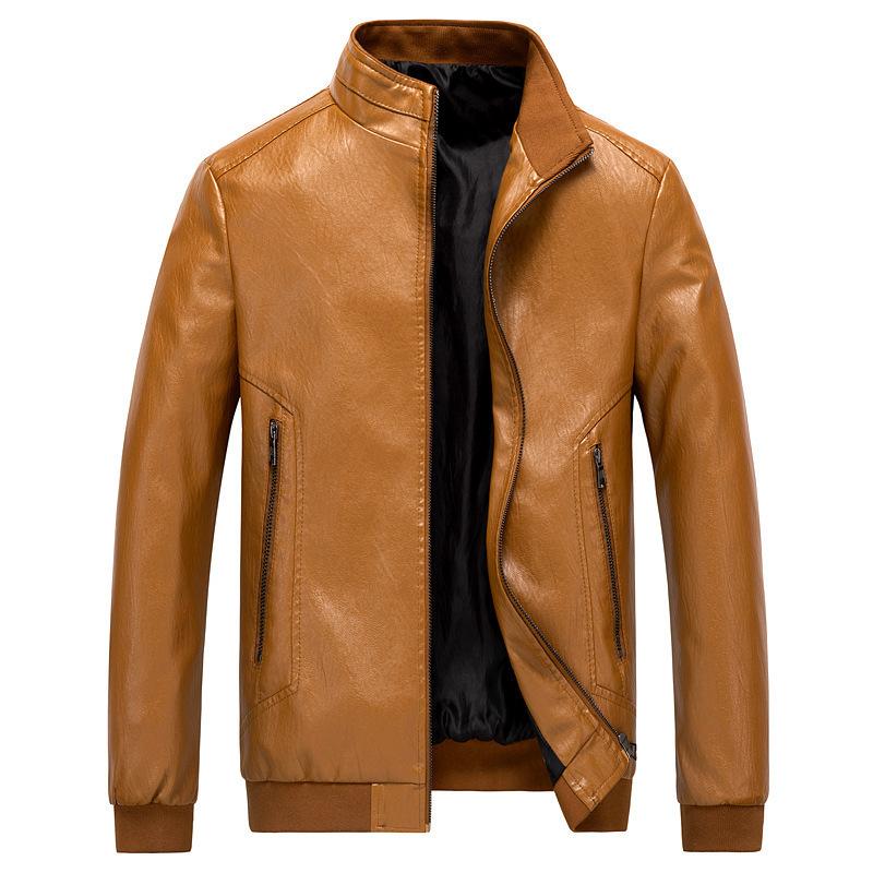 Men's large size autumn and winter agent PU leather jacket WISH trend explosion