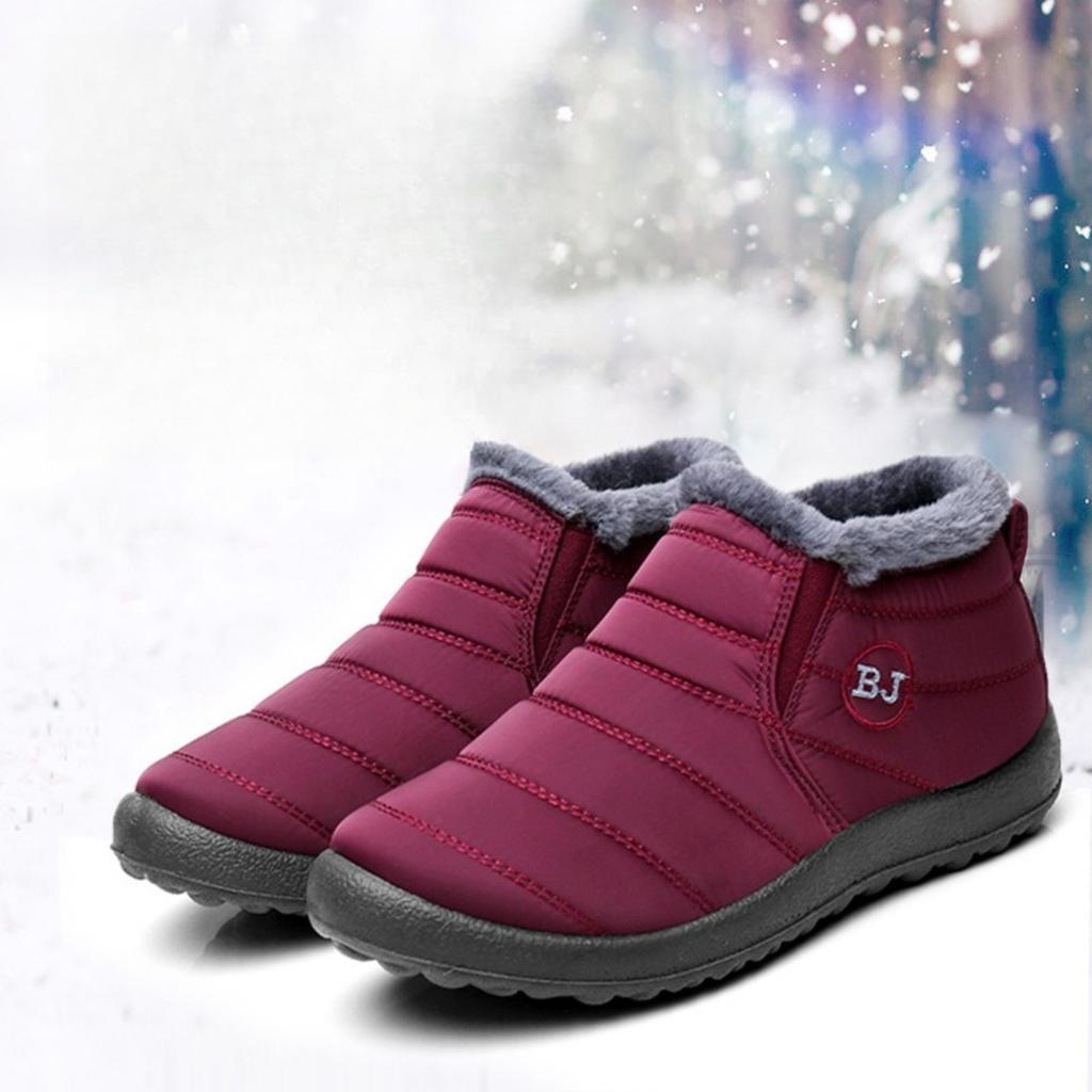 Herren- und Damen-, Wasserdicht, Baumwollstiefel, Schirmstoff, Schneestiefel, Warm, Niedrig geschnitten, Dicke Baumwollschuhe, Leichtgewicht, Damenstiefel