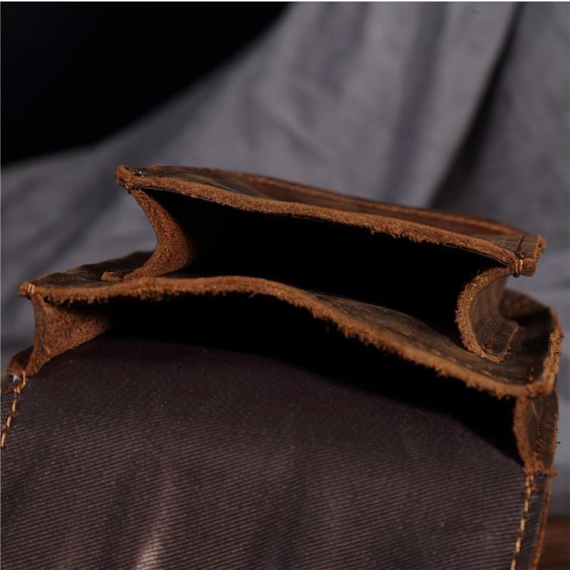 Original Men's Genuine Leather Waist Bag Retro Crazy Horse Motorcycle Artistic Leisure Phone