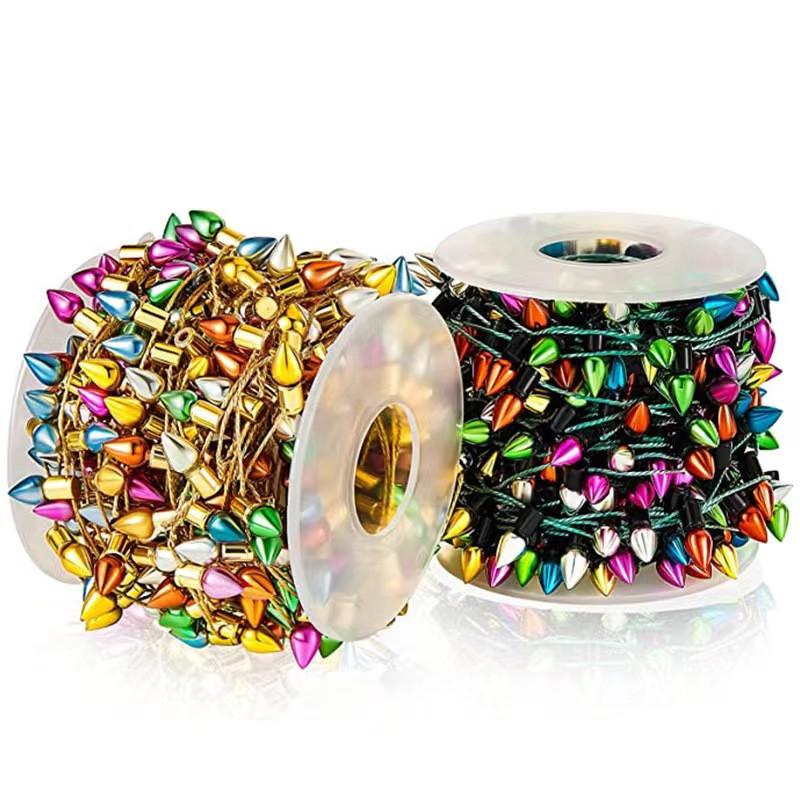 5M Mini Colorful Christmas Fairy Lights Fake Light String Dollhouse Decor Miniature Craft Furniture Accessory Pretend Play Toy