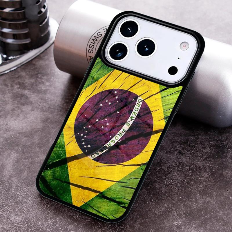 Brazil Flag Phone Case For iPhone 17 16 15 14 13 12 11 Pro Max Plus 17Air Soft Silicone Cover