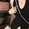 Summer Women'S Sexy Solid Color V-Neck Single-Breasted Sleeveless Slim Knitted Vest