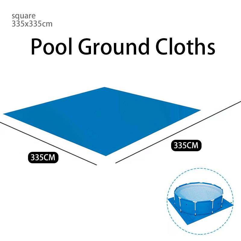 Swimming Pool Cover  Pool Ground Cloth Waterproof PE Foldable Inflatable for Above Ground Pool Family Pools Outdoor Paddling